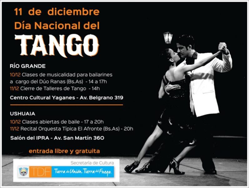 Actividades por el Día Nacional del Tango en Ushuaia y Río Grande