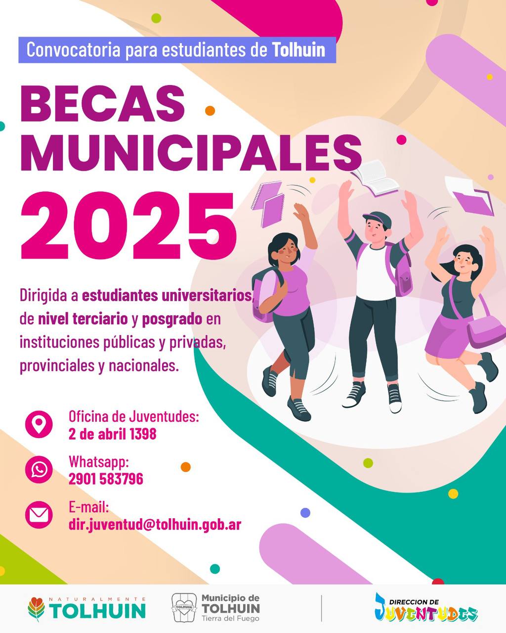 Tolhuin lanza la inscripción a las Becas Municipales 2025