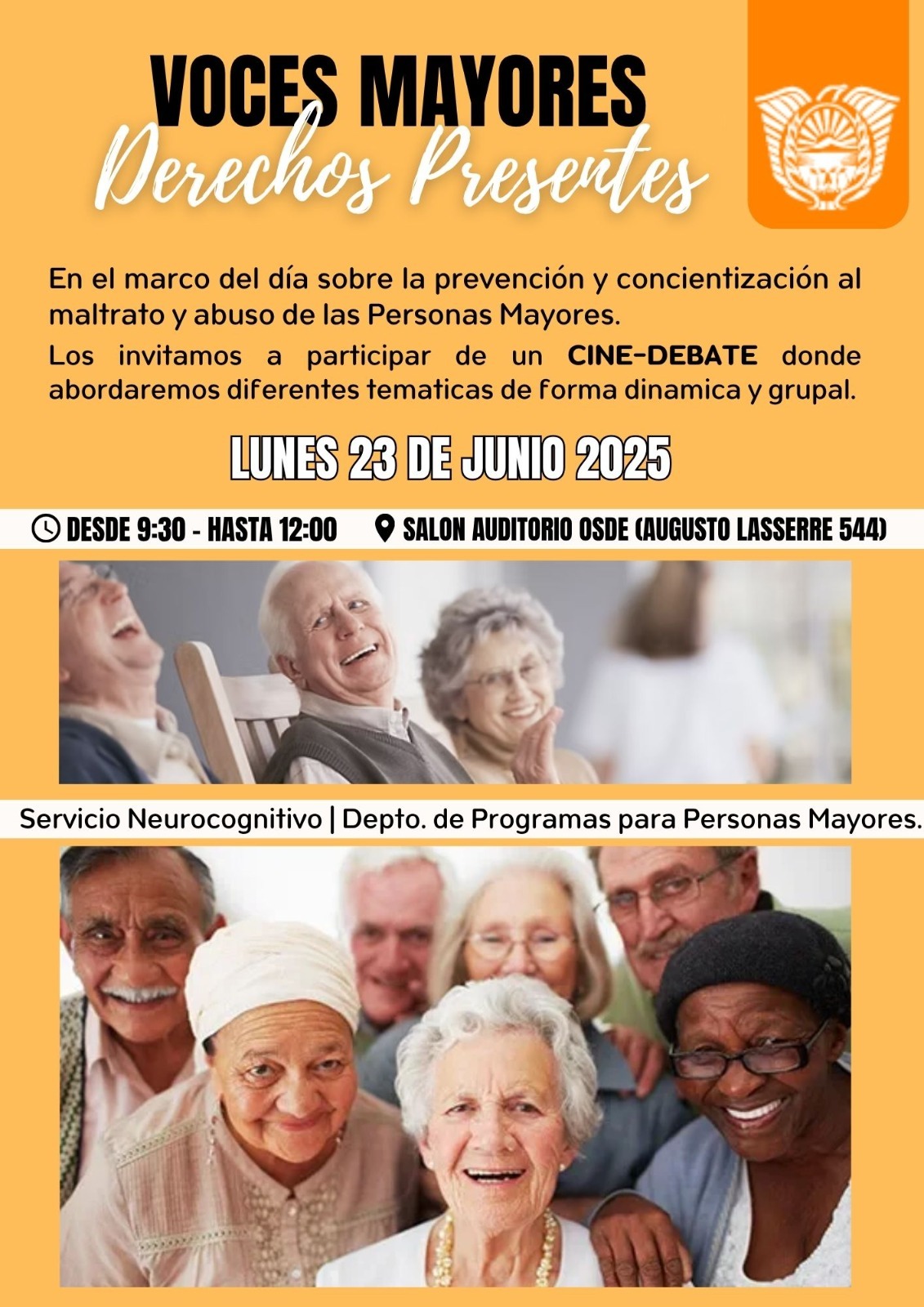 Invitan a un cine-debate sobre el abuso y maltrato hacia personas mayores