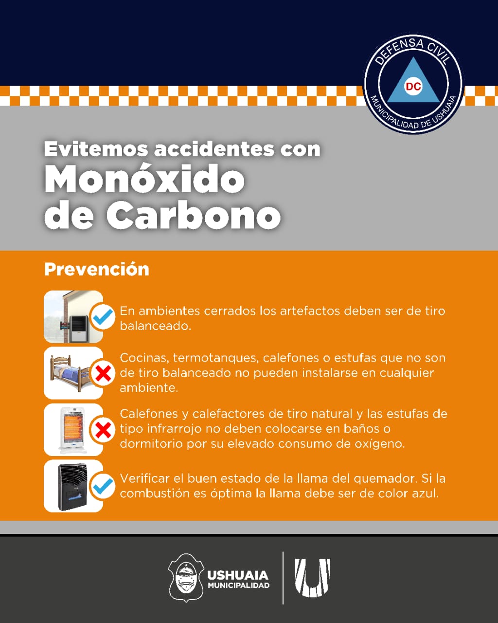 Recomendaciones para evitar intoxicación por monóxido de carbono