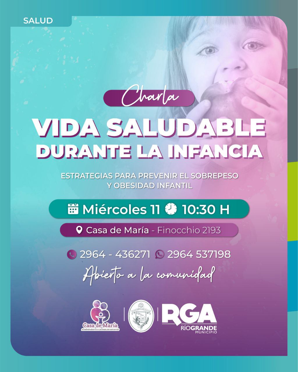 &#8220;Vida saludable durante la infancia&#8221; en Casa de María