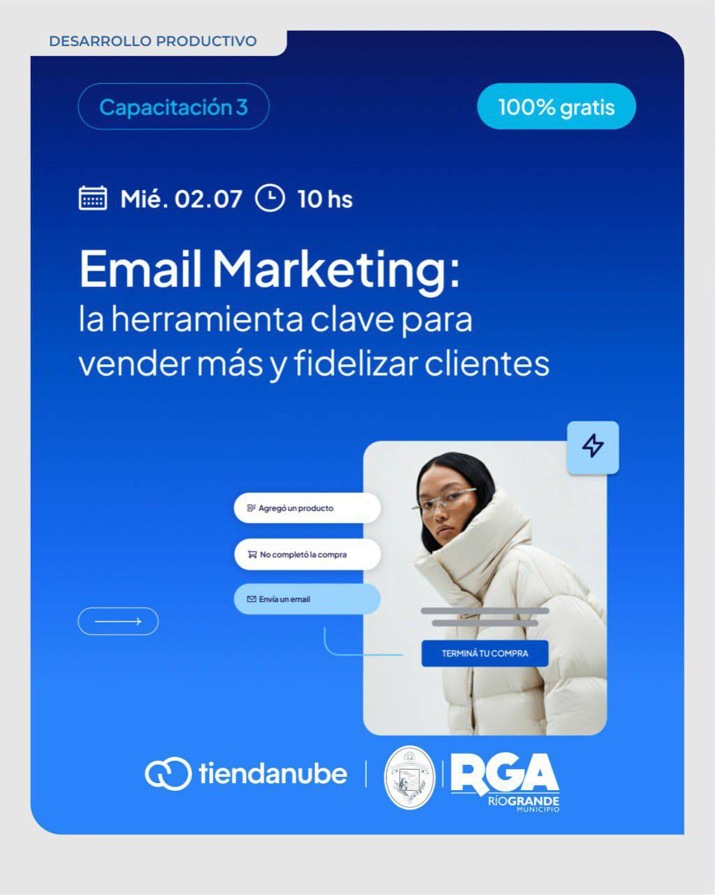El miércoles continúan las capacitaciones junto a Tienda Nube