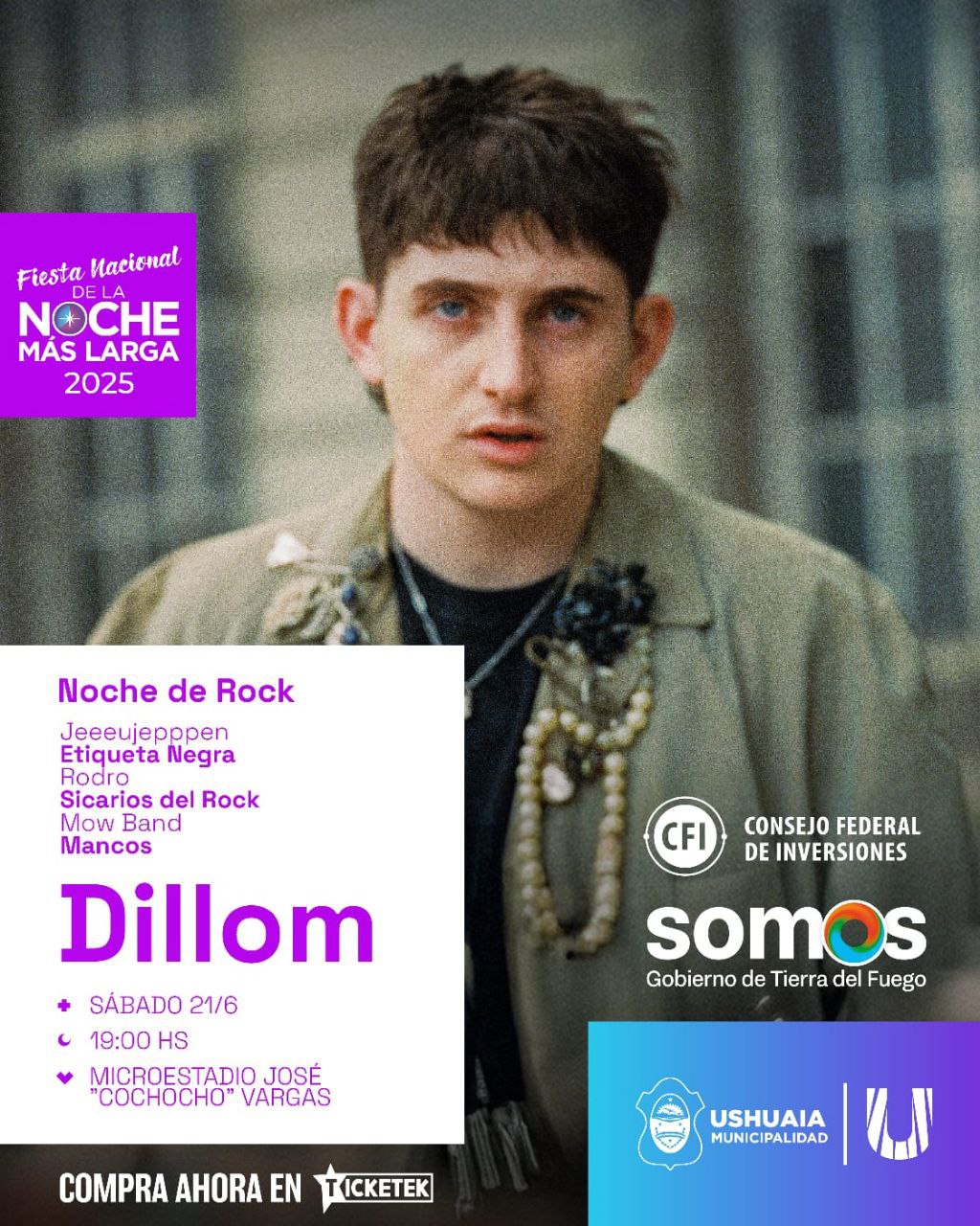 El show de Dillom, este sábado en la Fiesta de la Noche más Larga