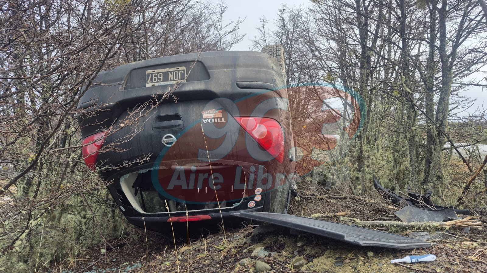 (VIDEO) Volcó un automóvil en la Ruta n°3: Dos heridos, uno de ellos es funcionario provincial