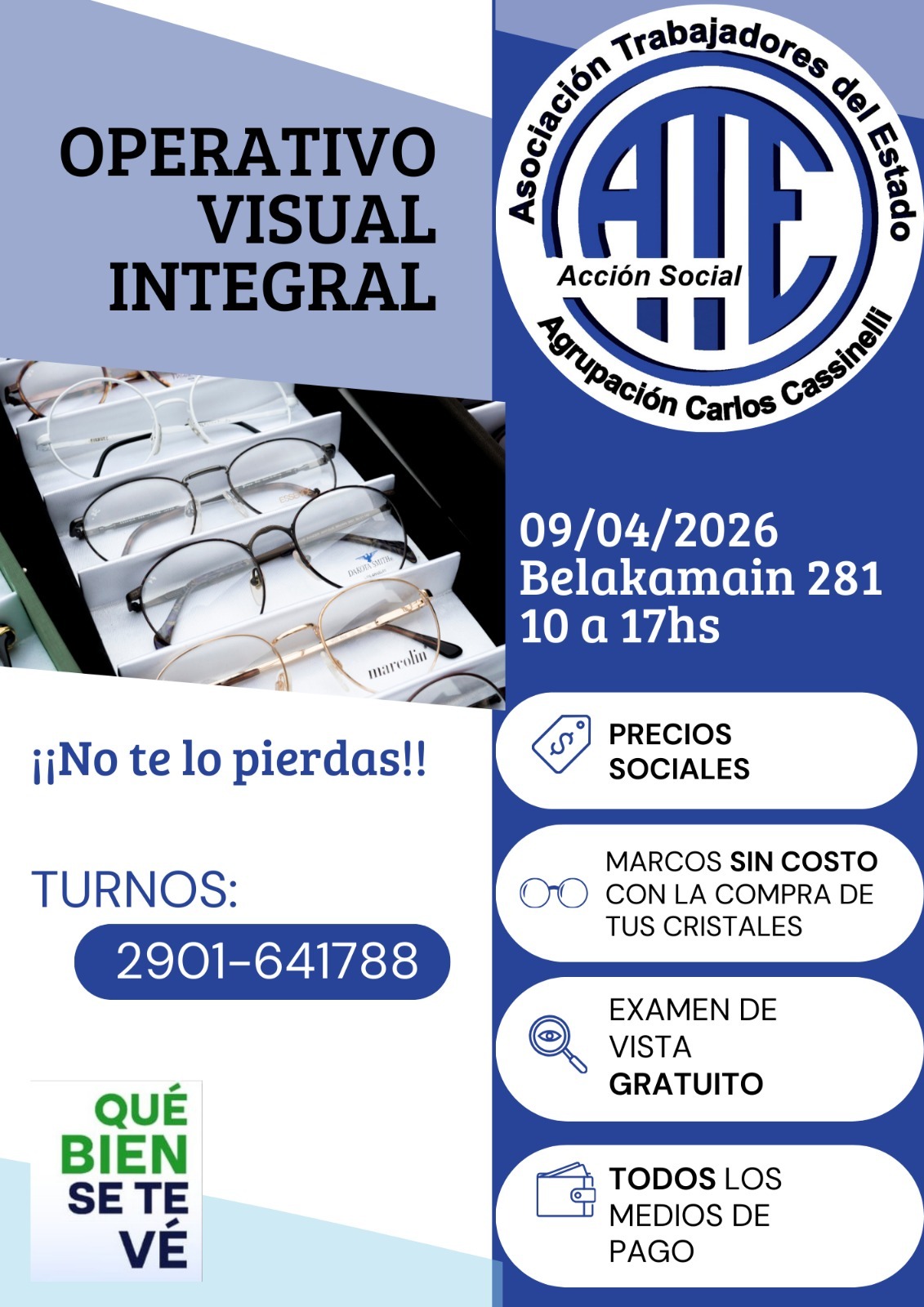 ATE Ushuaia impulsa una nueva campaña de salud visual abierta a toda la comunidad