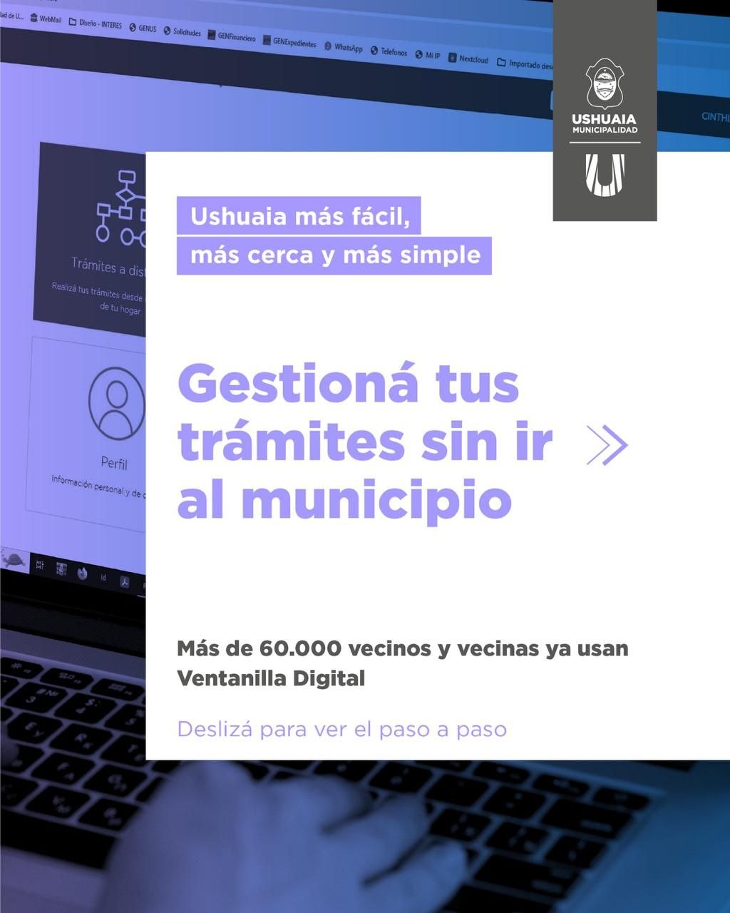 La Municipalidad de Ushuaia fortalece la atención digital con más de 40 trámites online
